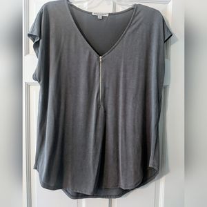 Green Envelope Gray Top. Size X-Large